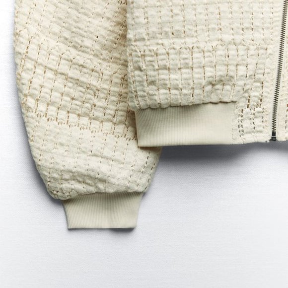 NWT ZARA RUSTIC BOMBER S, L 5584 - Picture 8 of 8